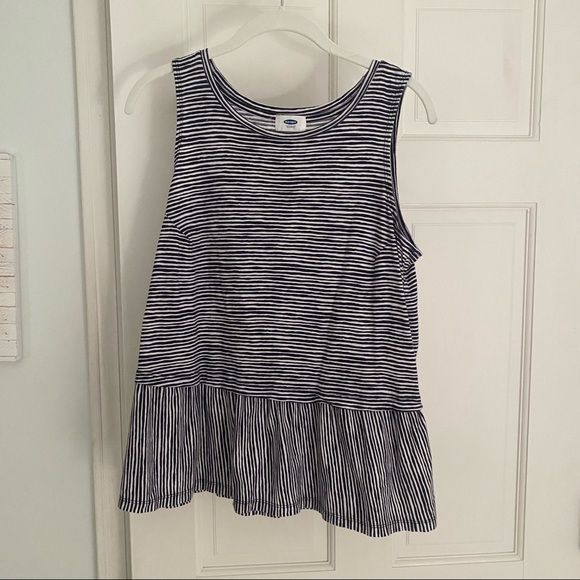 Old Navy striped peplum tank - Picture 1 of 3